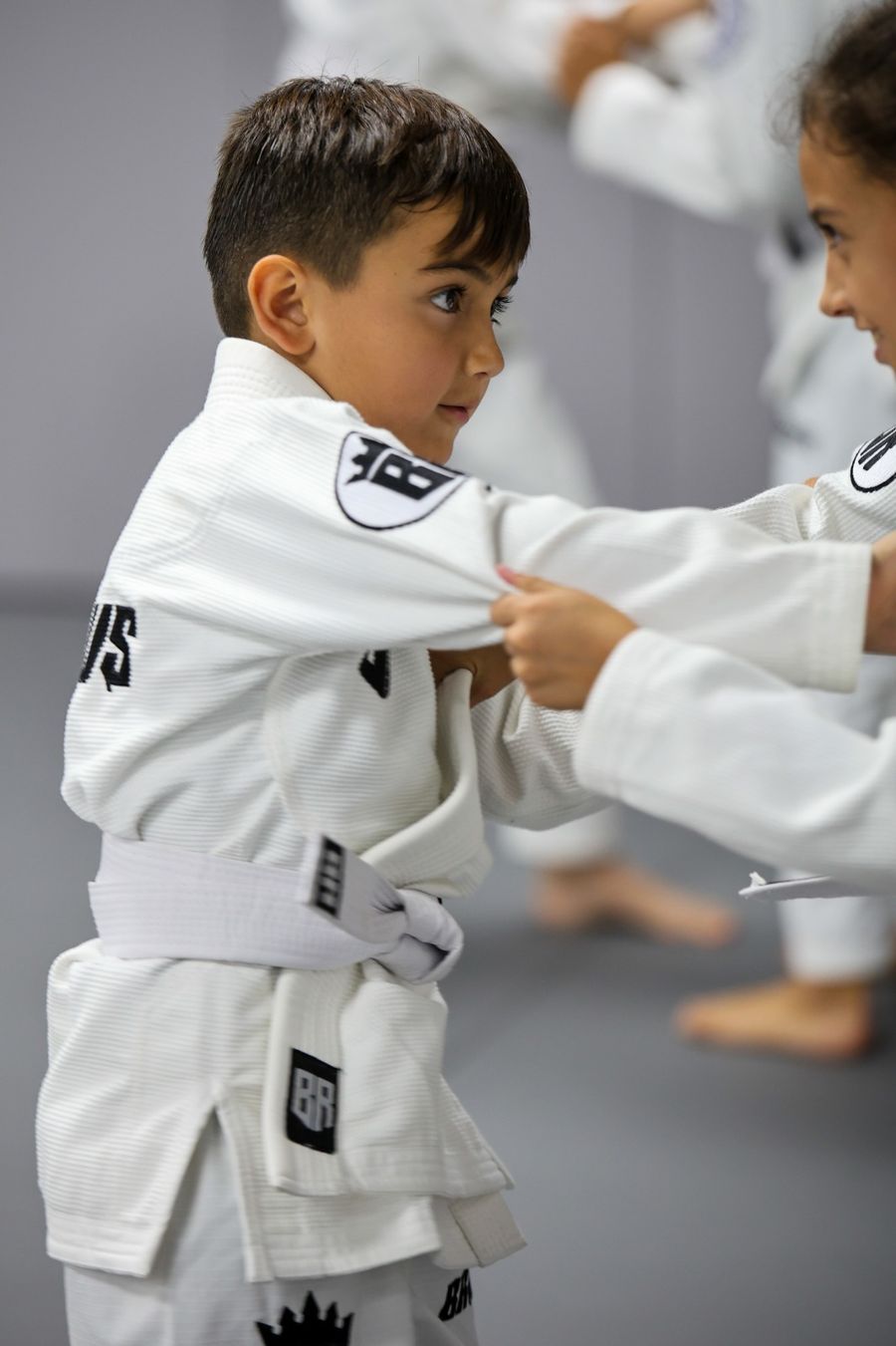 Kids training Brazilian Jiu-Jitsu at Brabus Academy